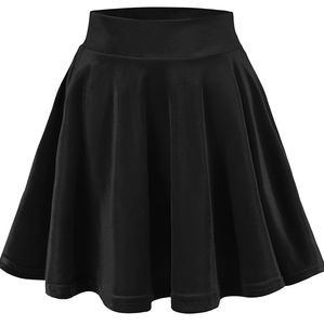 Velvet pleated skirt